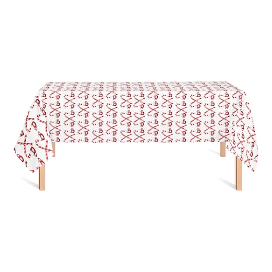 102'' Candy Cane Hot Chocolate Tablecloth